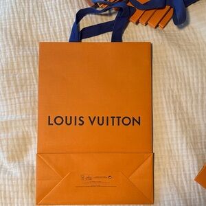 Louis Vuitton Shopping Tote with Blue Handles